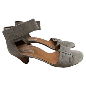 PAUL GREEN Sandals Women’s Metallic Taupe CocoHeeled AnkleStrap Comfort-Size 6.5